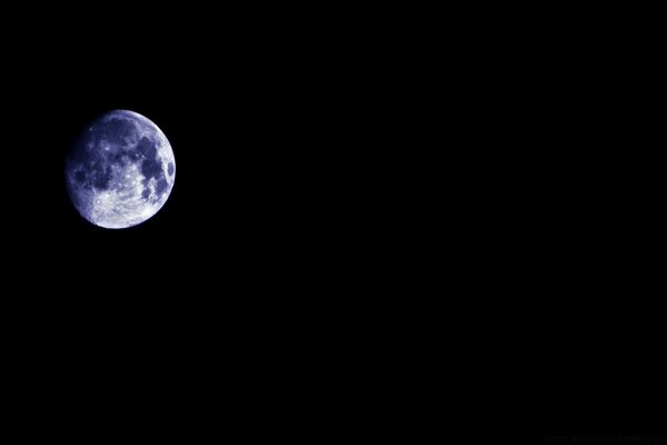 宇宙黑色天空中的月食