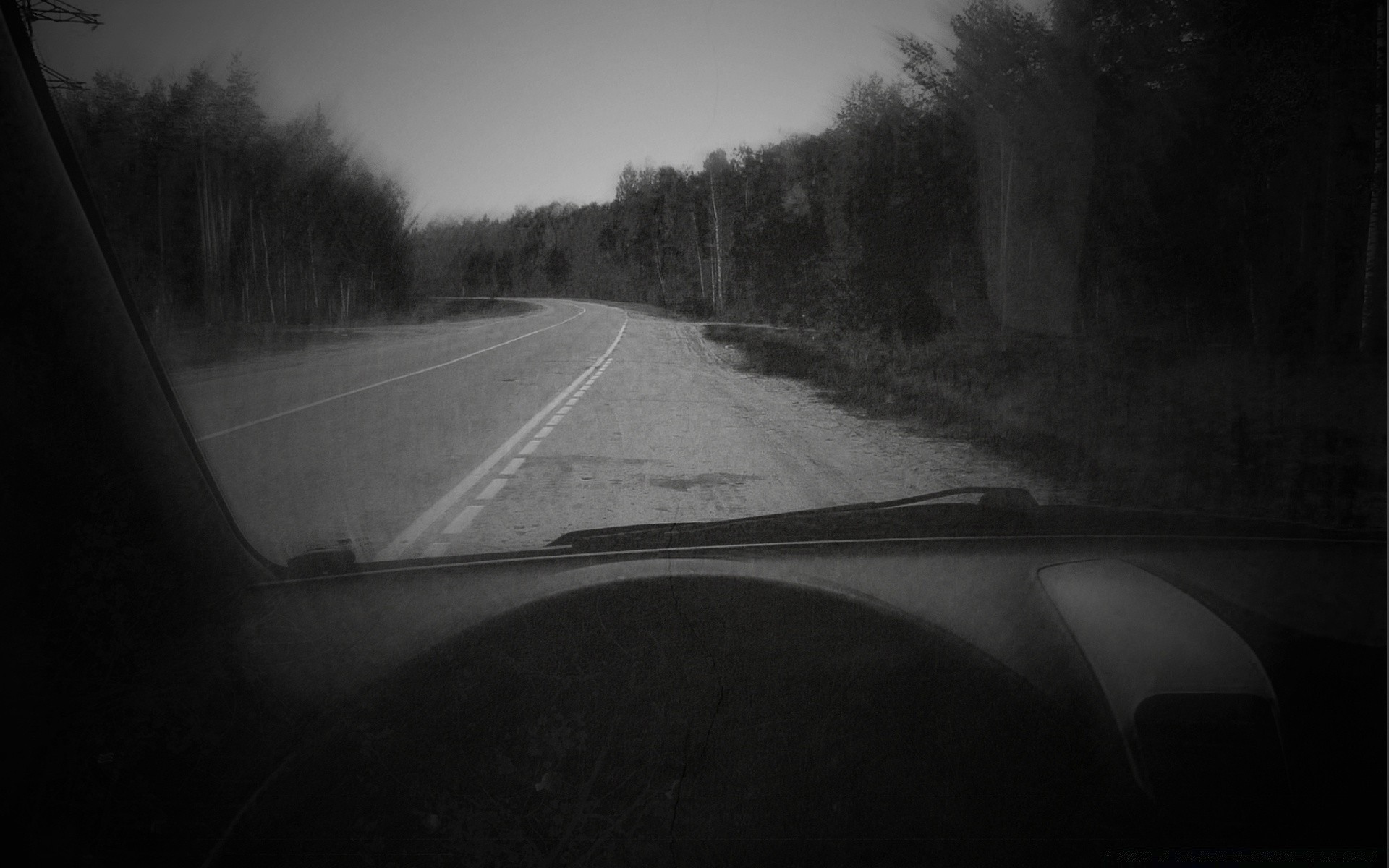 black car road highway landscape transportation system light fog blur monochrome rain street hurry motion travel storm tree asphalt vehicle outdoors