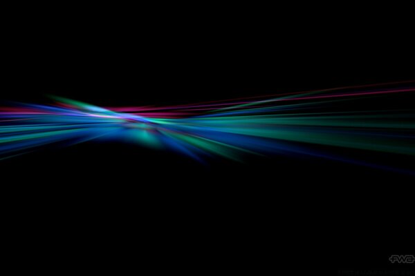 Multicolored blur on a black background