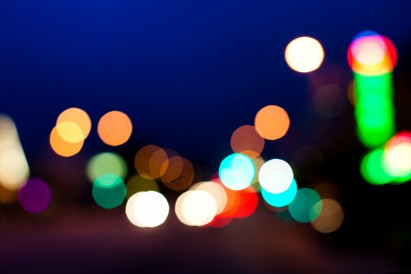 Night bright blooming bokeh