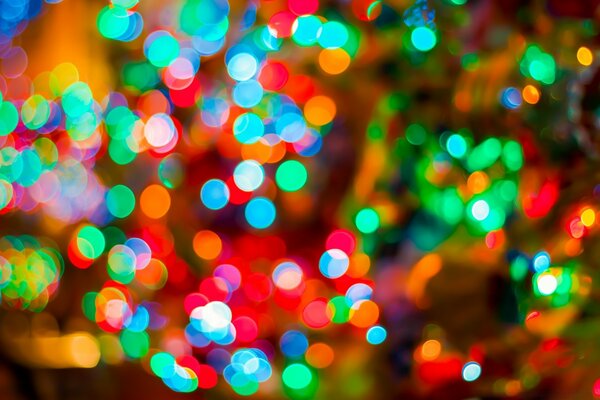 Bright colored Christmas highlights