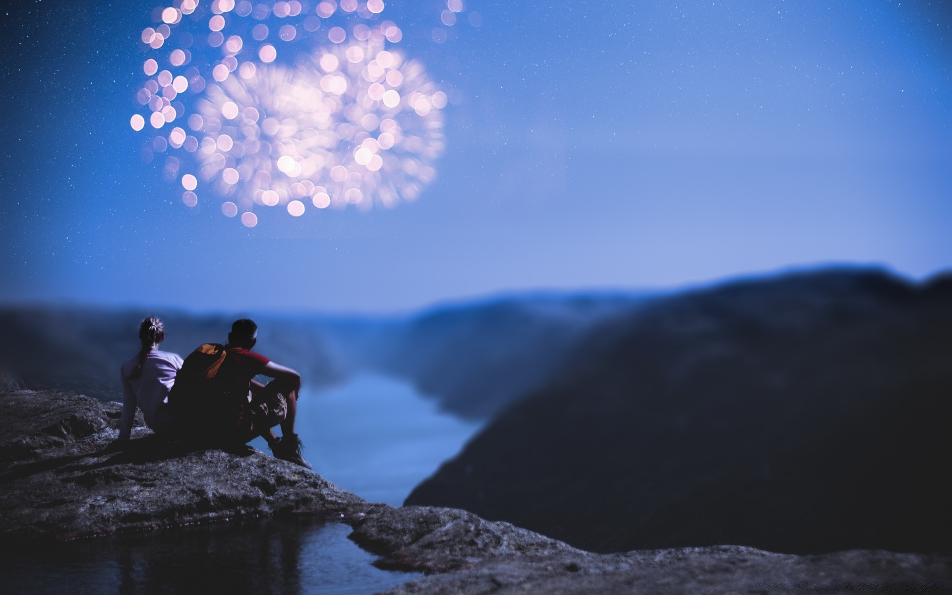 bokeh landscape water mountain sunset travel snow lake outdoors sky action dawn evening reflection volcano