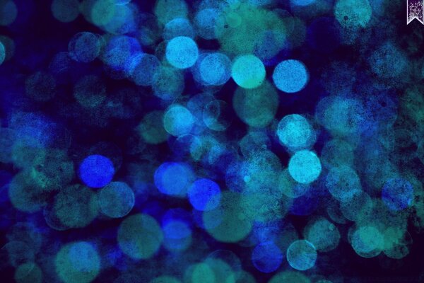 The bright underwater world of bokeh is blurred