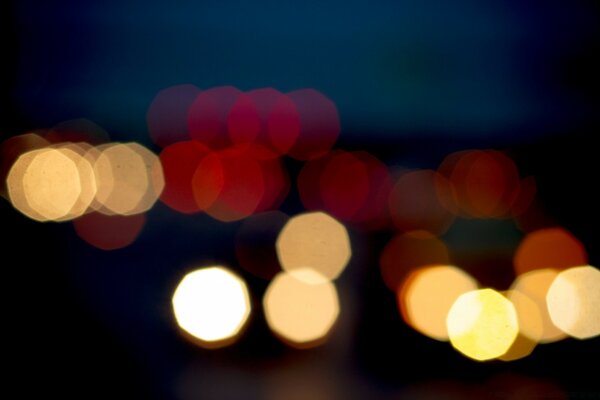 Bokeh acogedor con luces brillantes