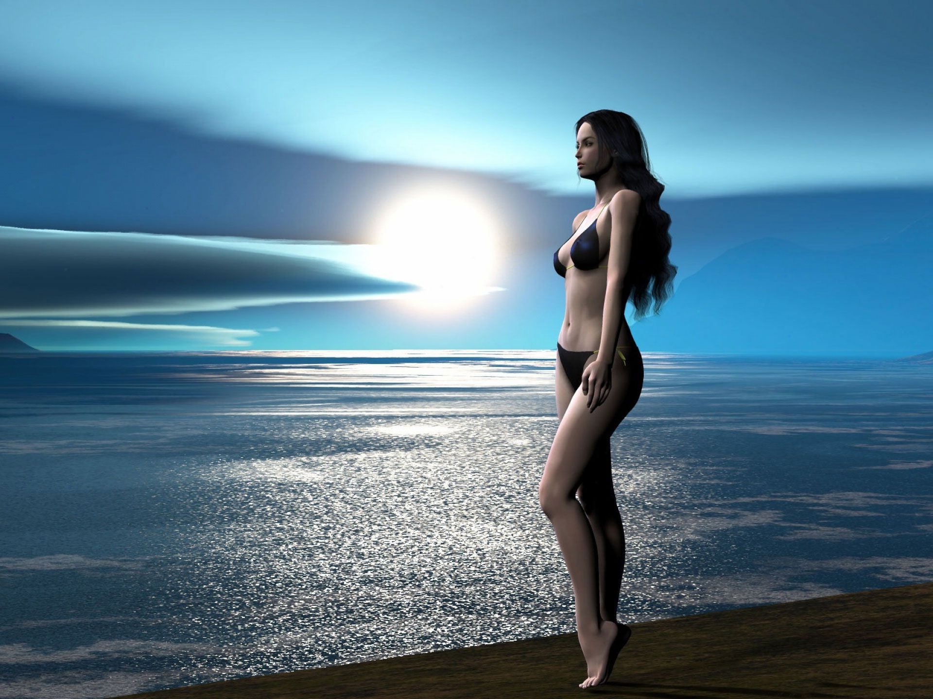 people sunset beach sun water sea ocean sky woman dawn landscape nature