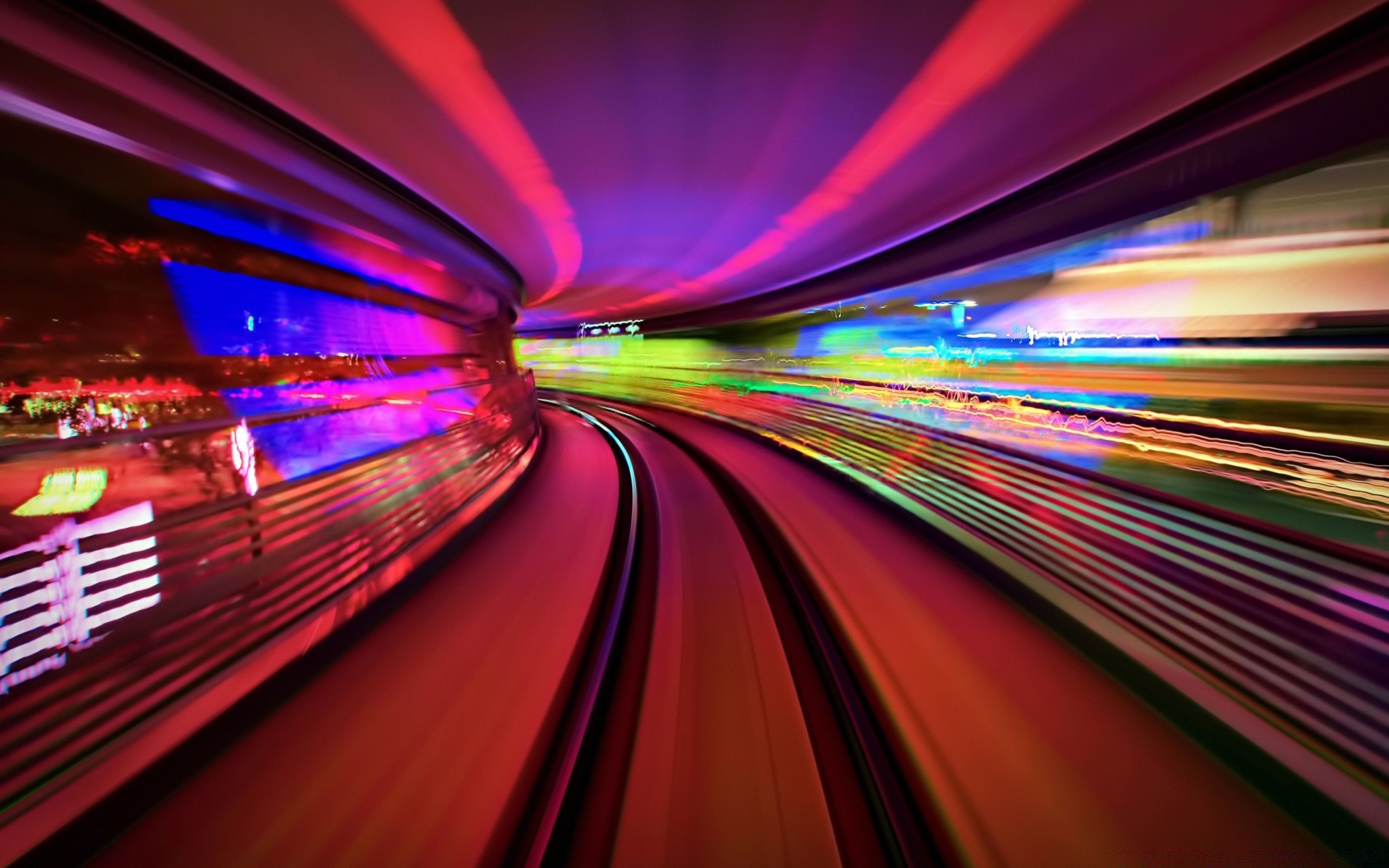 bright colors motion blur fast abstract zoom movement speed traffic highway dynamic graphic tunnel transportation system