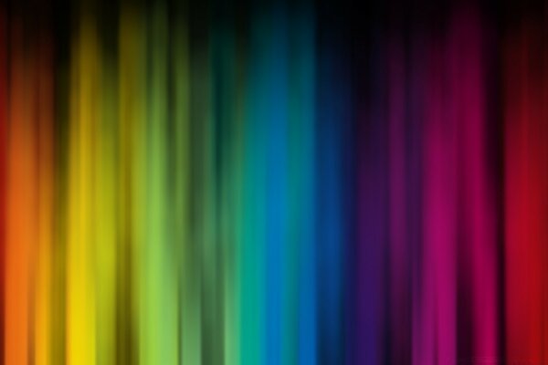 Blurred rainbow colors on a black background