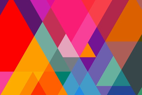 Les triangles multicolores ont rempli toute l image