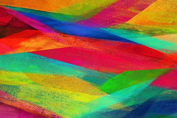 Bright multicolored stripes on canvas