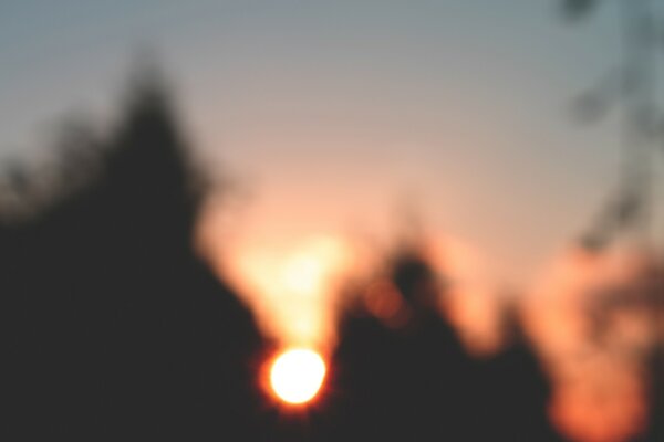 Blurry sunset photo