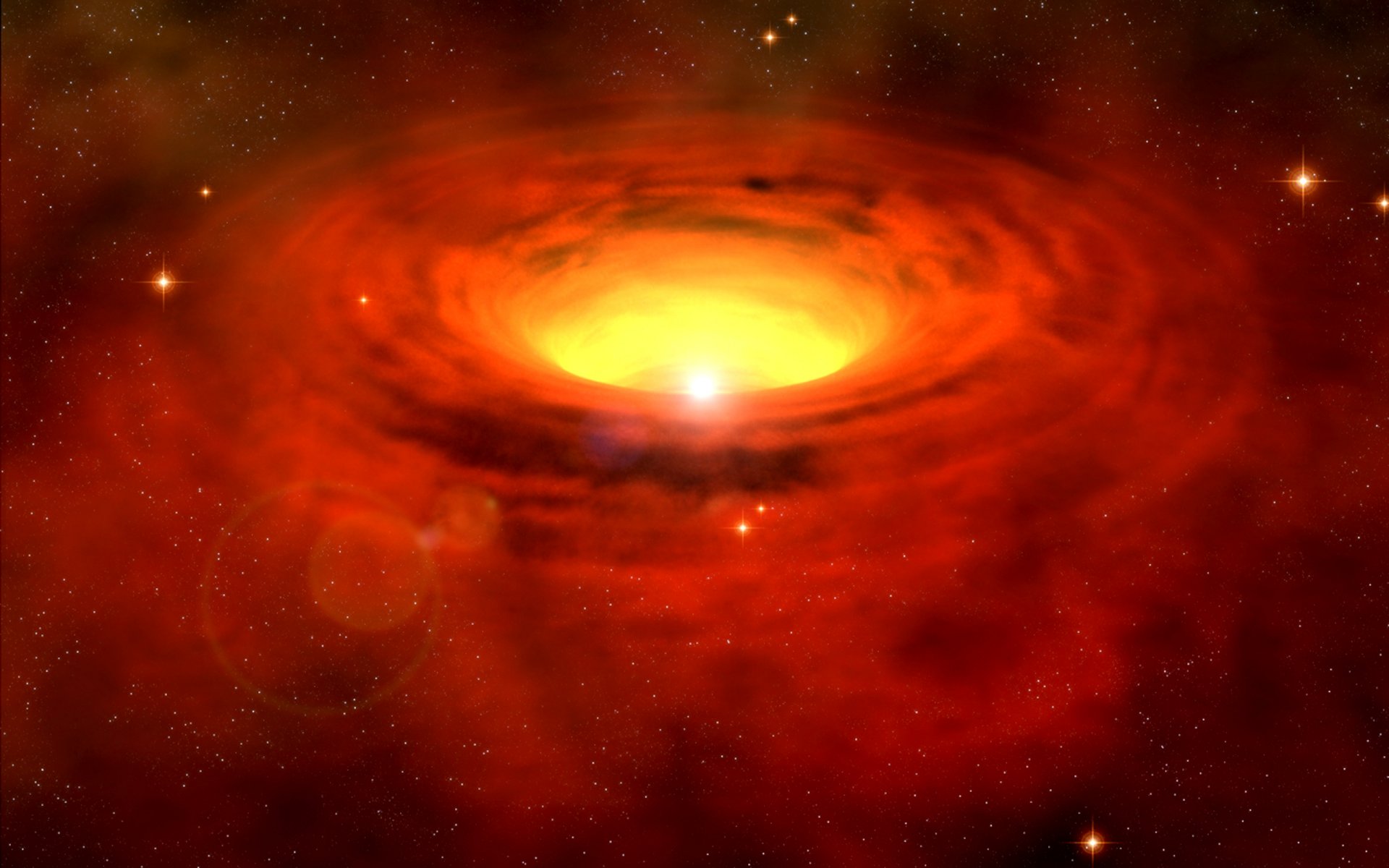 пожар черная дыра желтый красные фантастика мощность