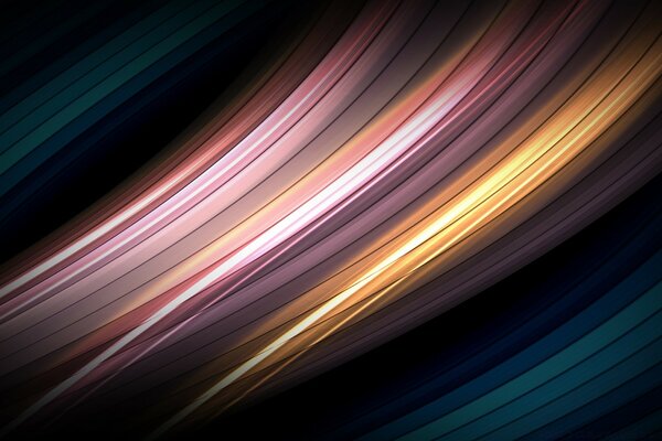 Smooth curves of lines of different colors