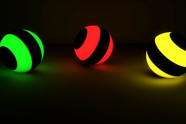 Glowing balls. Round light