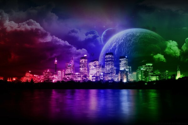 Rainbow Night City