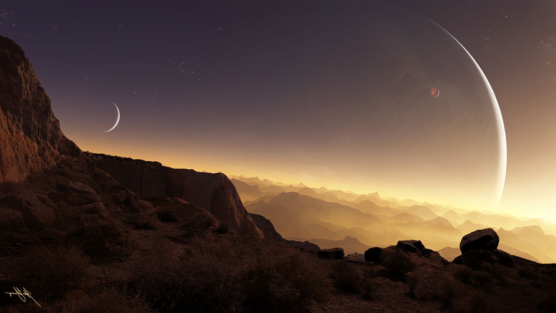 space moon landscape sky sunset dawn mountain evening sun desert travel light nature rock dusk outdoors astronomy scenic majestic