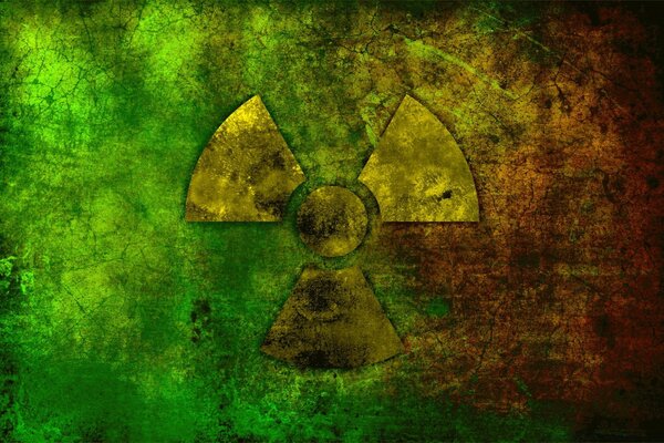 放射性废物的生锈和有毒标志