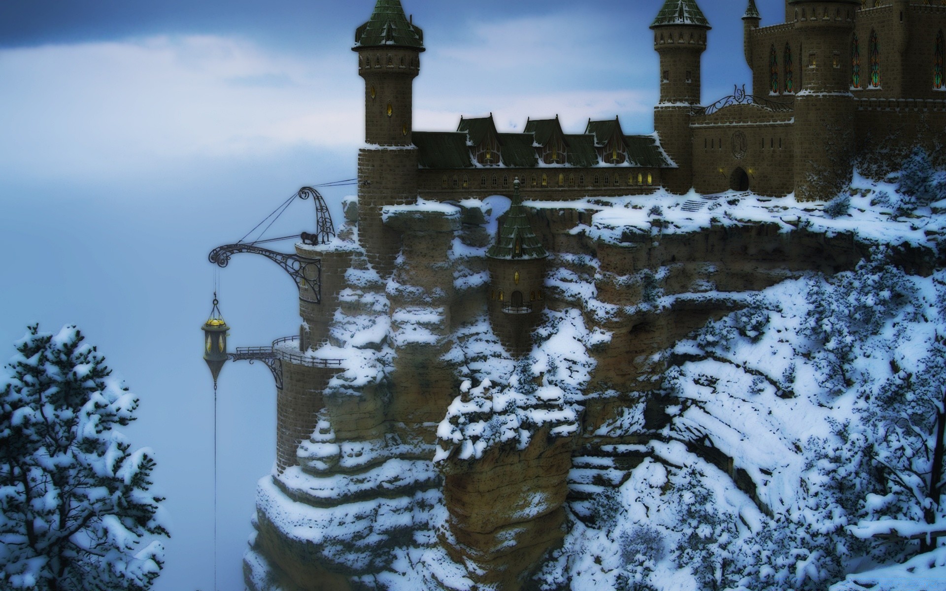 criatividade arquitetura viagens casa água velho ao ar livre céu castelo torre natureza inverno