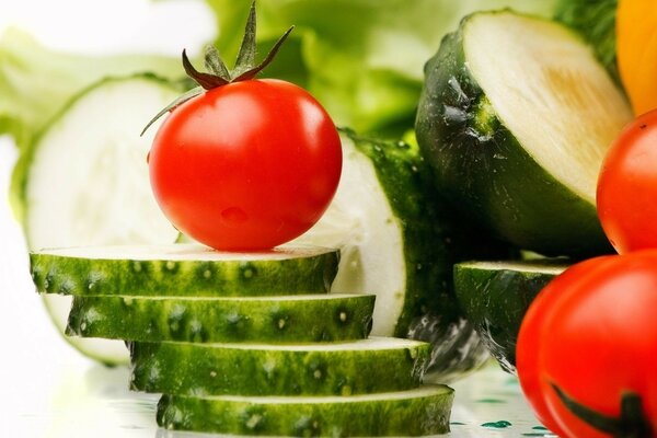 Vegetables are beautifully trimmed for serving