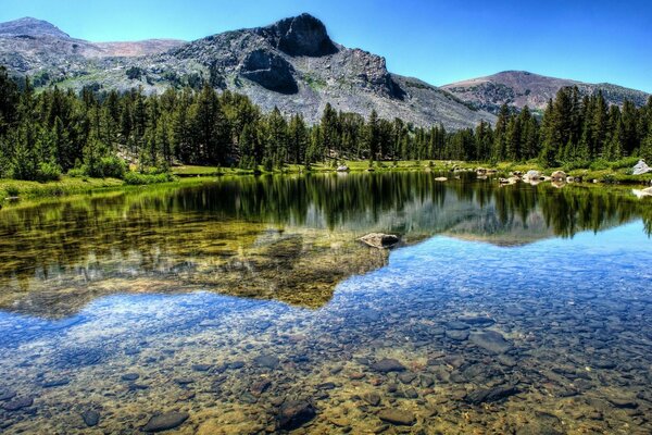 Lago naturaleza montañas fondos de pantalla