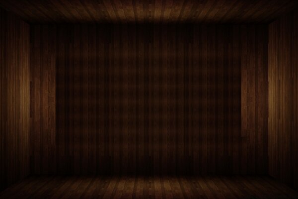 A room with wooden walls