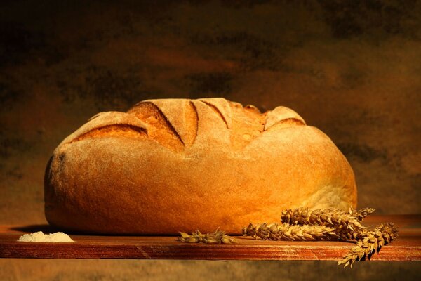 Nature morte avec pain et épillets de pain