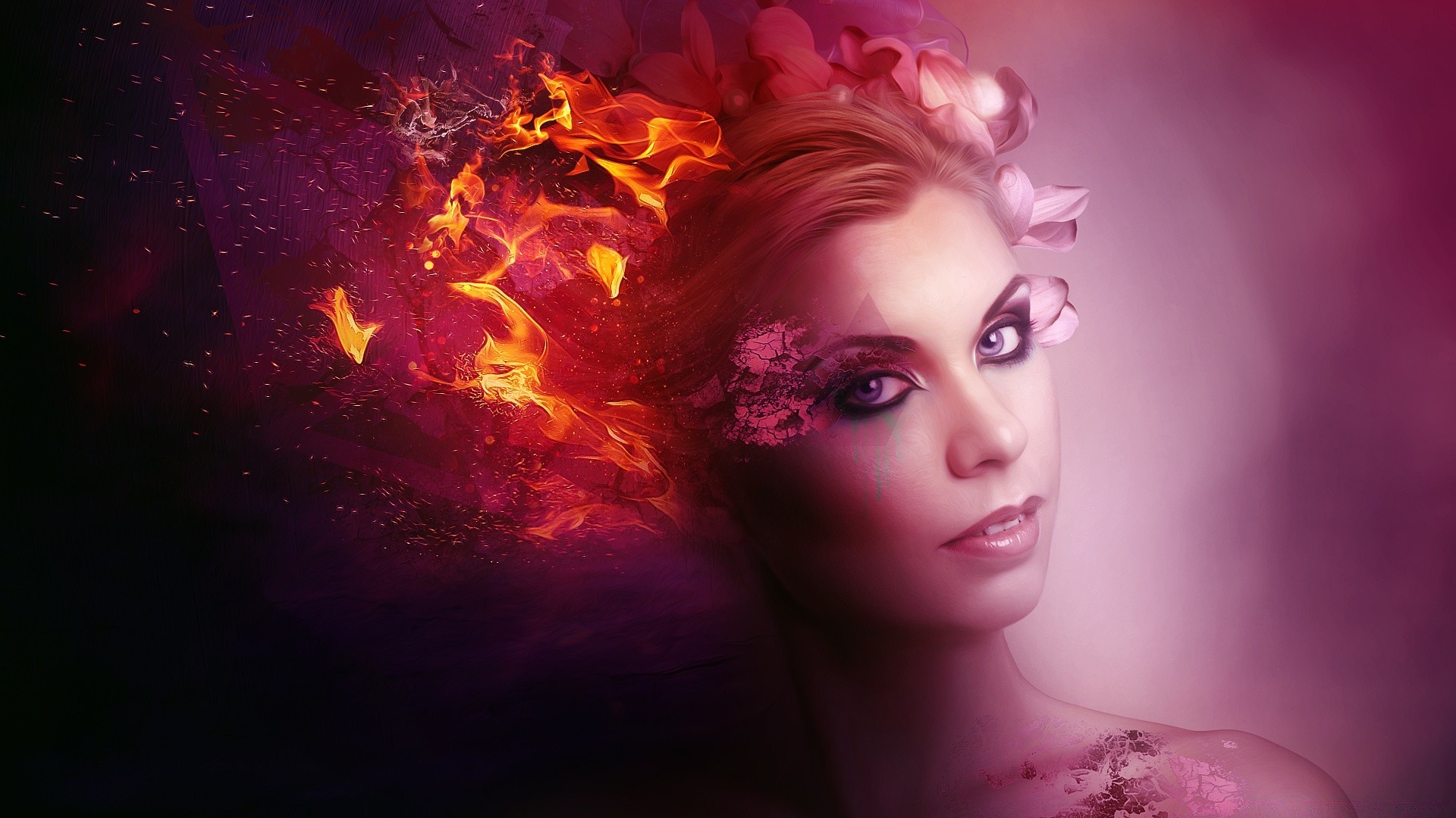 creative portrait girl woman fashion art fantasy model