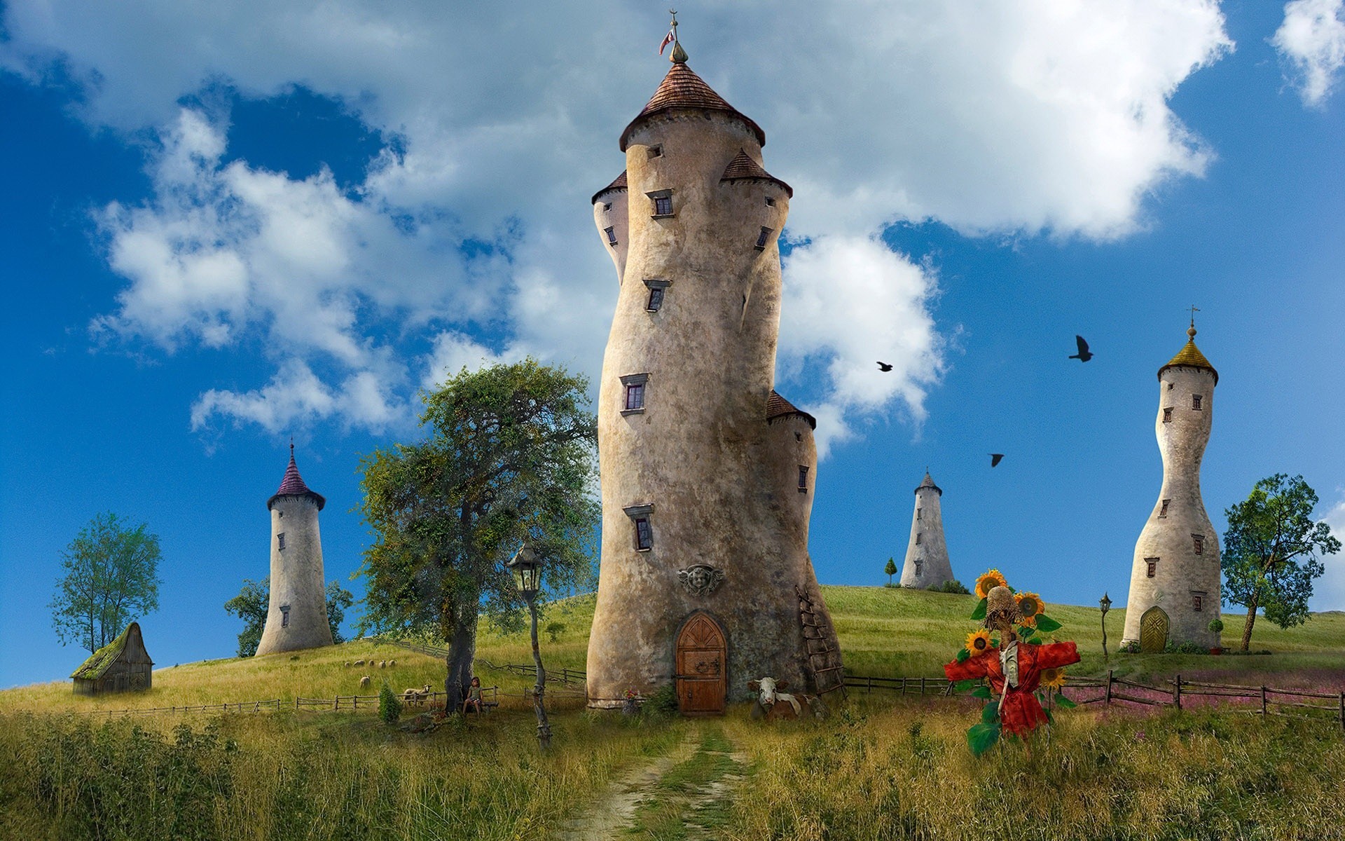 creative architecture tower travel sky outdoors ancient landscape castle church gothic building old