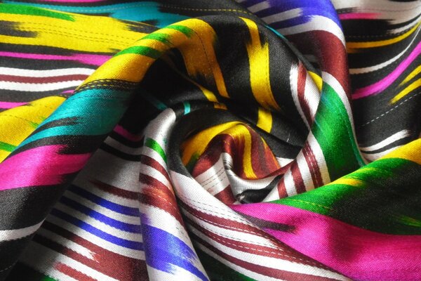 Multicolored fabric with bright colors