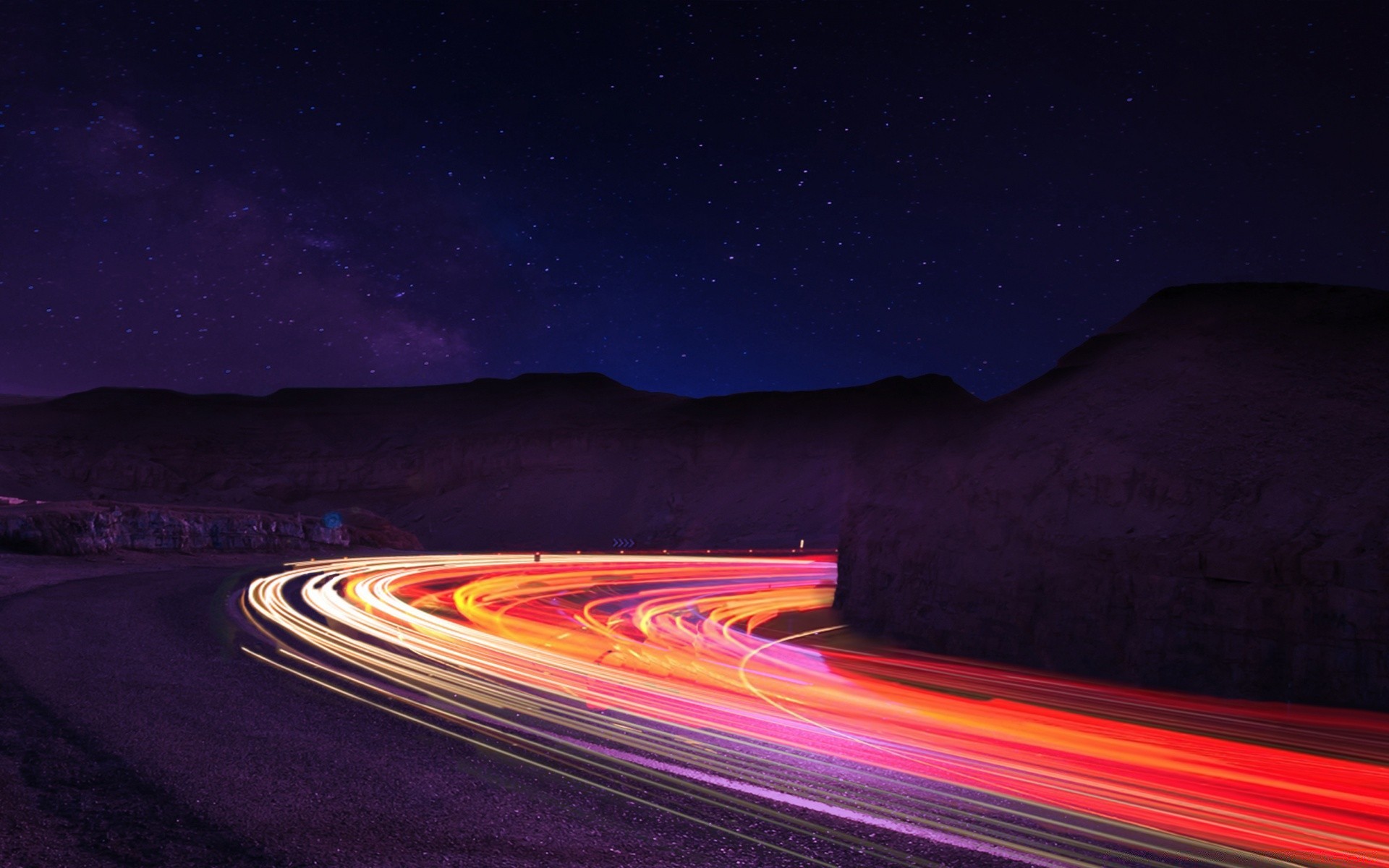 creative road highway blur transportation system evening dusk fast travel motion light moon sky traffic photograph guidance