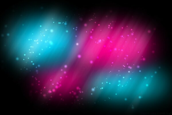 Pink and blue blurring on a black background