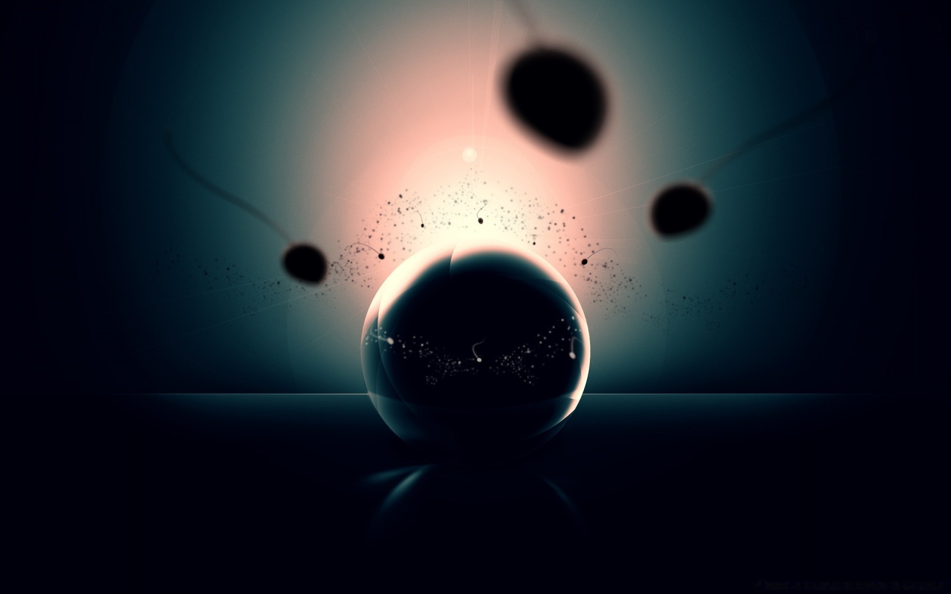 creative abstract dark desktop planet science moon space sphere light color art blur