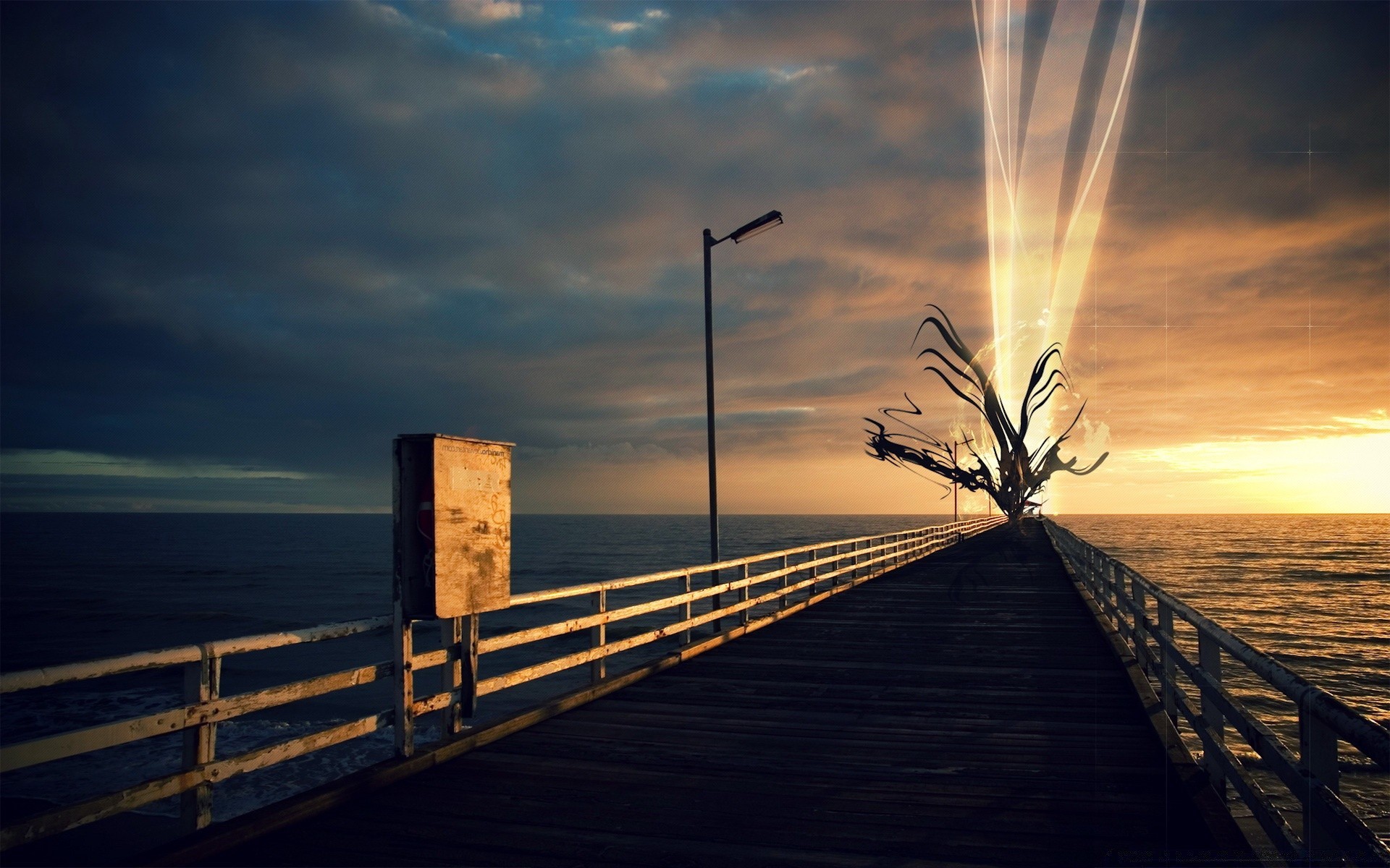 creativo puesta de sol agua cielo amanecer playa mar paisaje océano crepúsculo sol noche puente paisaje viajes muelle luz naturaleza