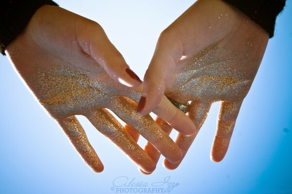 Women s hands, creative photo