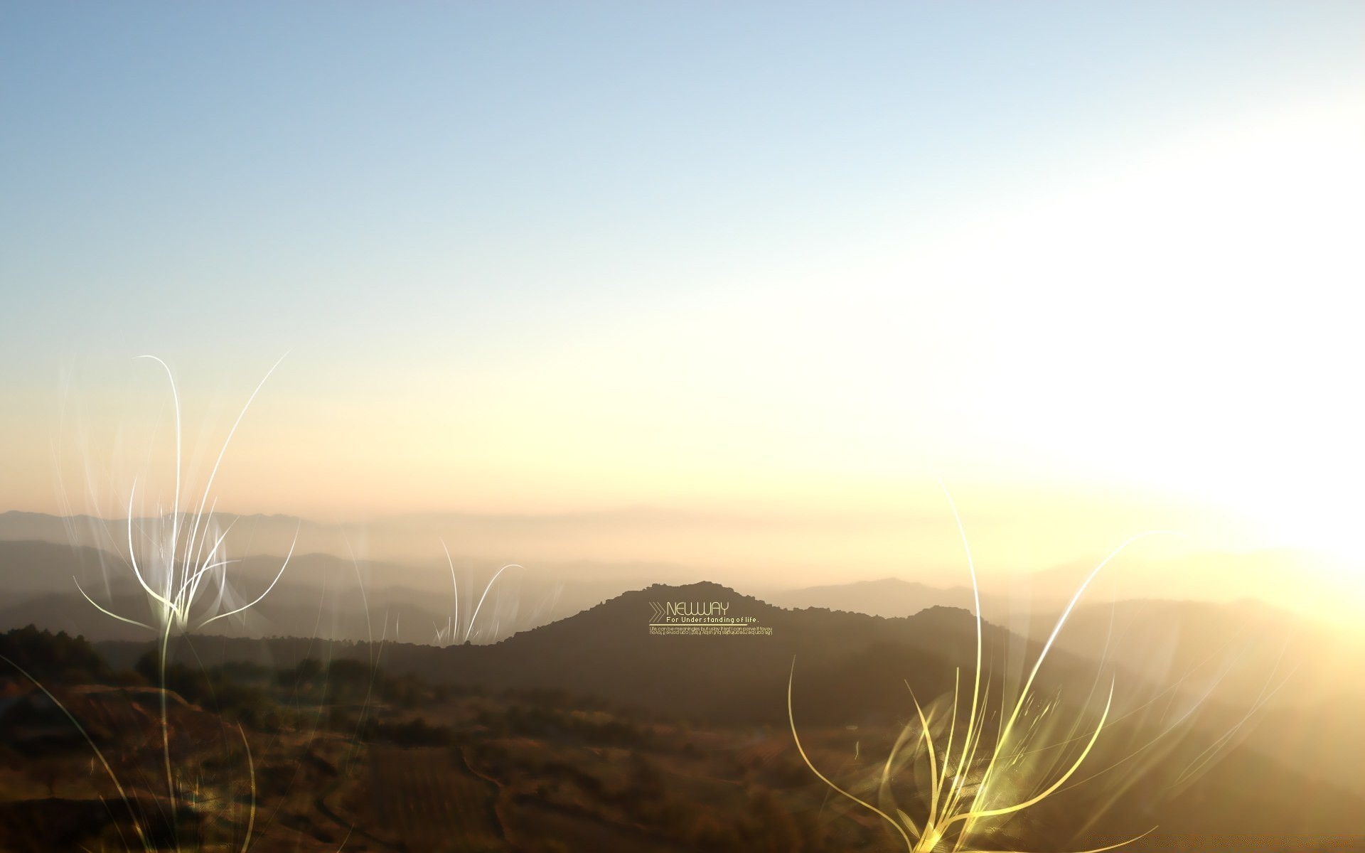 creativo paisaje naturaleza niebla cielo puesta de sol niebla amanecer sol viajes al aire libre montañas hierba verano agua luz buen tiempo