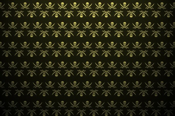 Creative wallpaper in the form of skulls