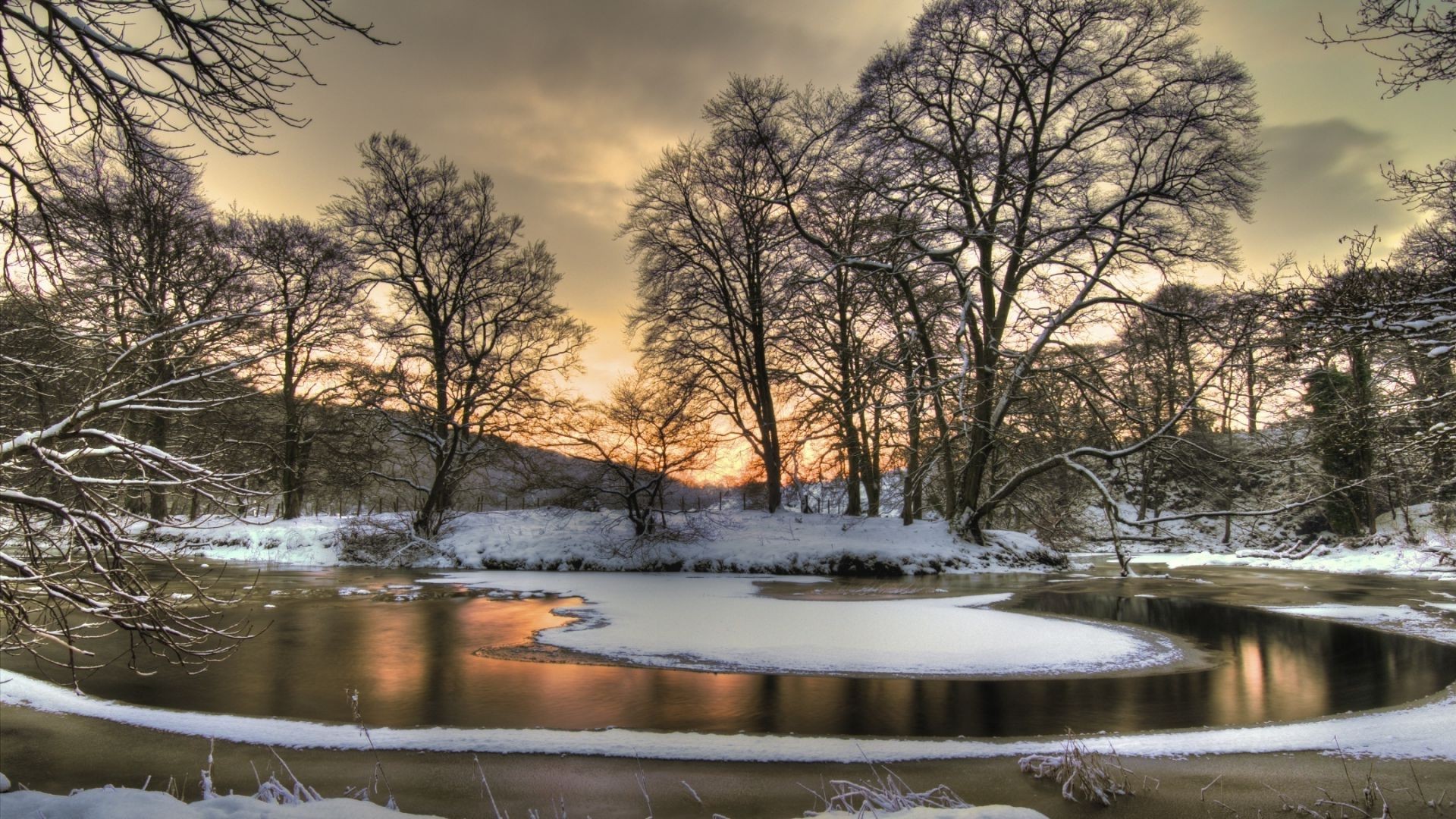 rivers ponds and streams tree landscape nature water reflection wood winter fall park river lake cold season snow outdoors dawn light weather pool