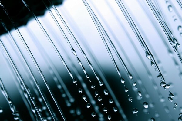 Water droplets on the glass