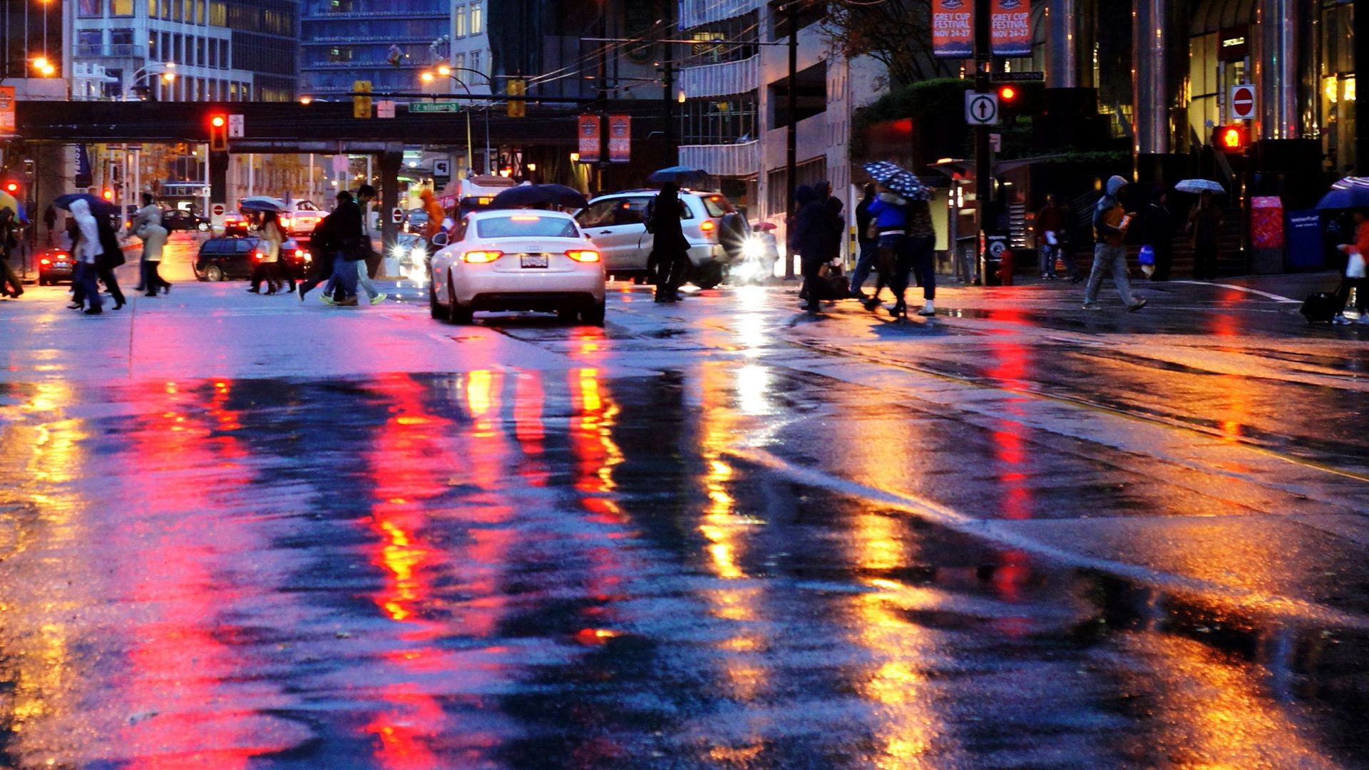 ciudad desenfoque calle tráfico carretera rush coche urbano tráfico acción sistema de transporte reflexión lluvia viajes