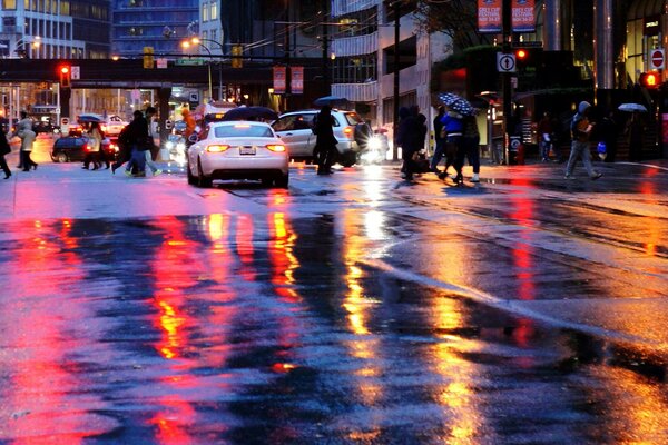 Localidad tras la lluvia