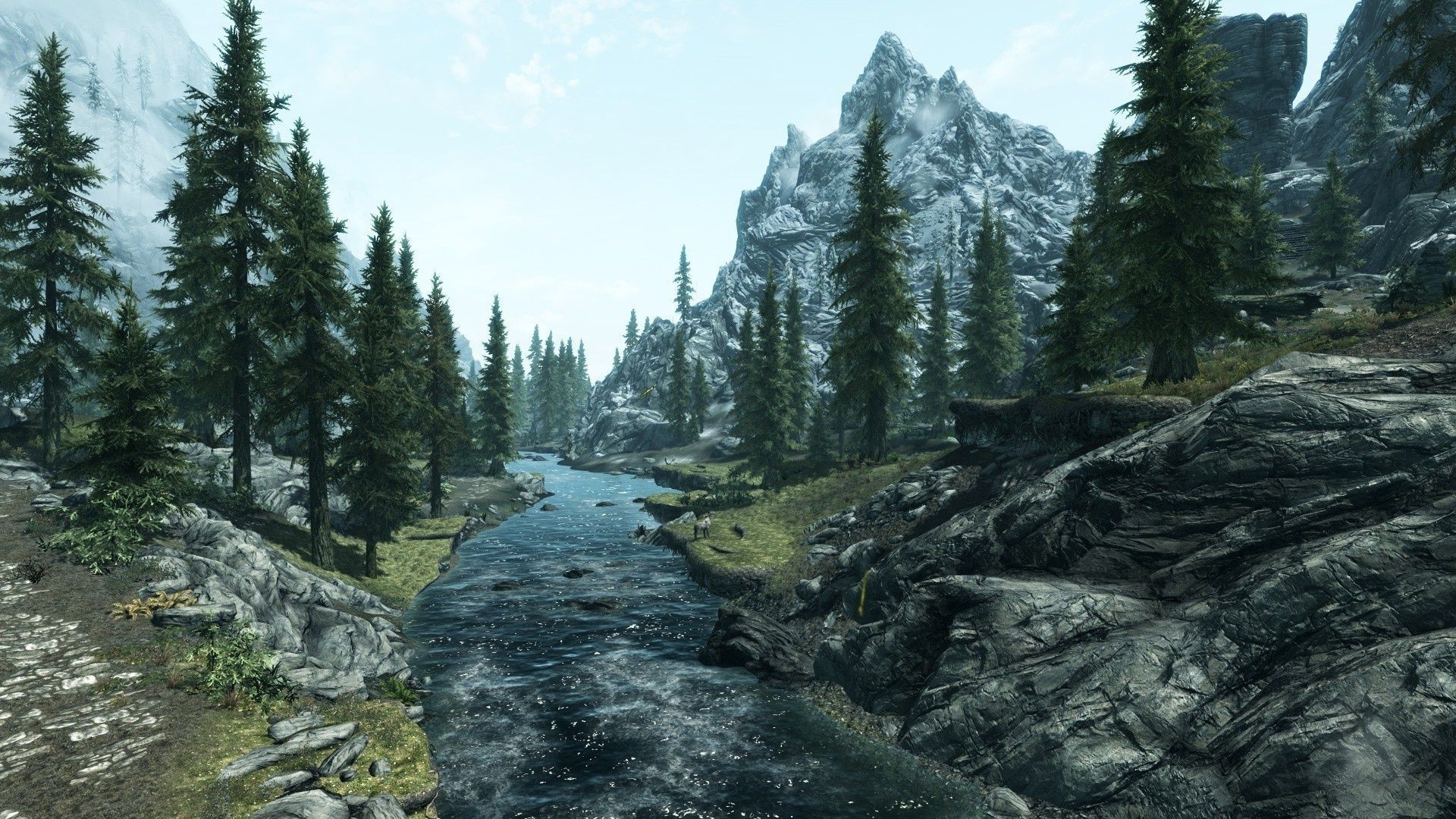 multiplayer montagna legno paesaggio natura acqua scenico albero fiume conifere all aperto evergreen viaggi roccia valle parco luce del giorno trekking flusso neve