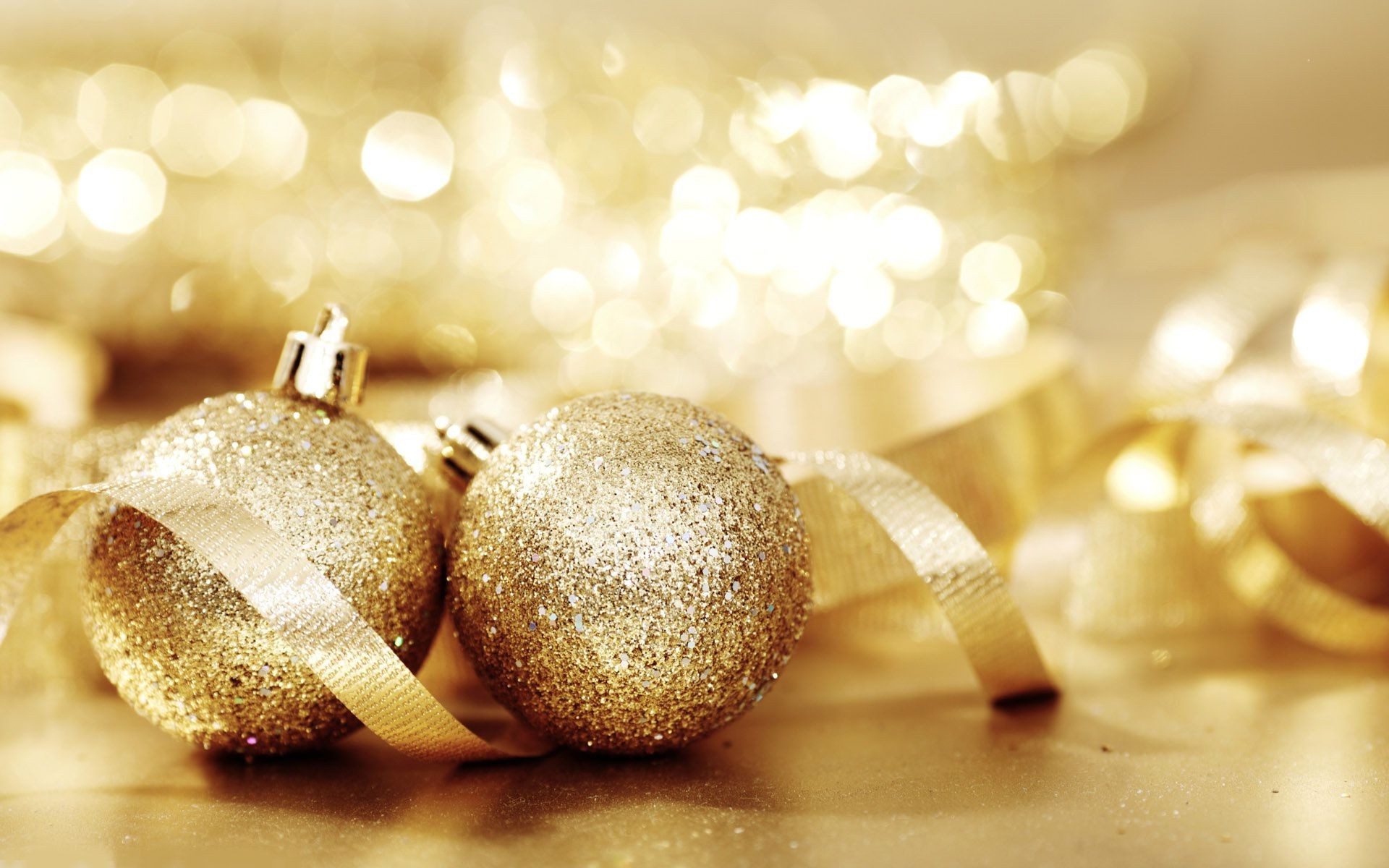 new year christmas winter gold blur ball traditional celebration