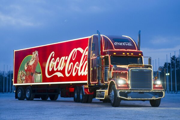 Christmas truck coca-cola noel truck freightli