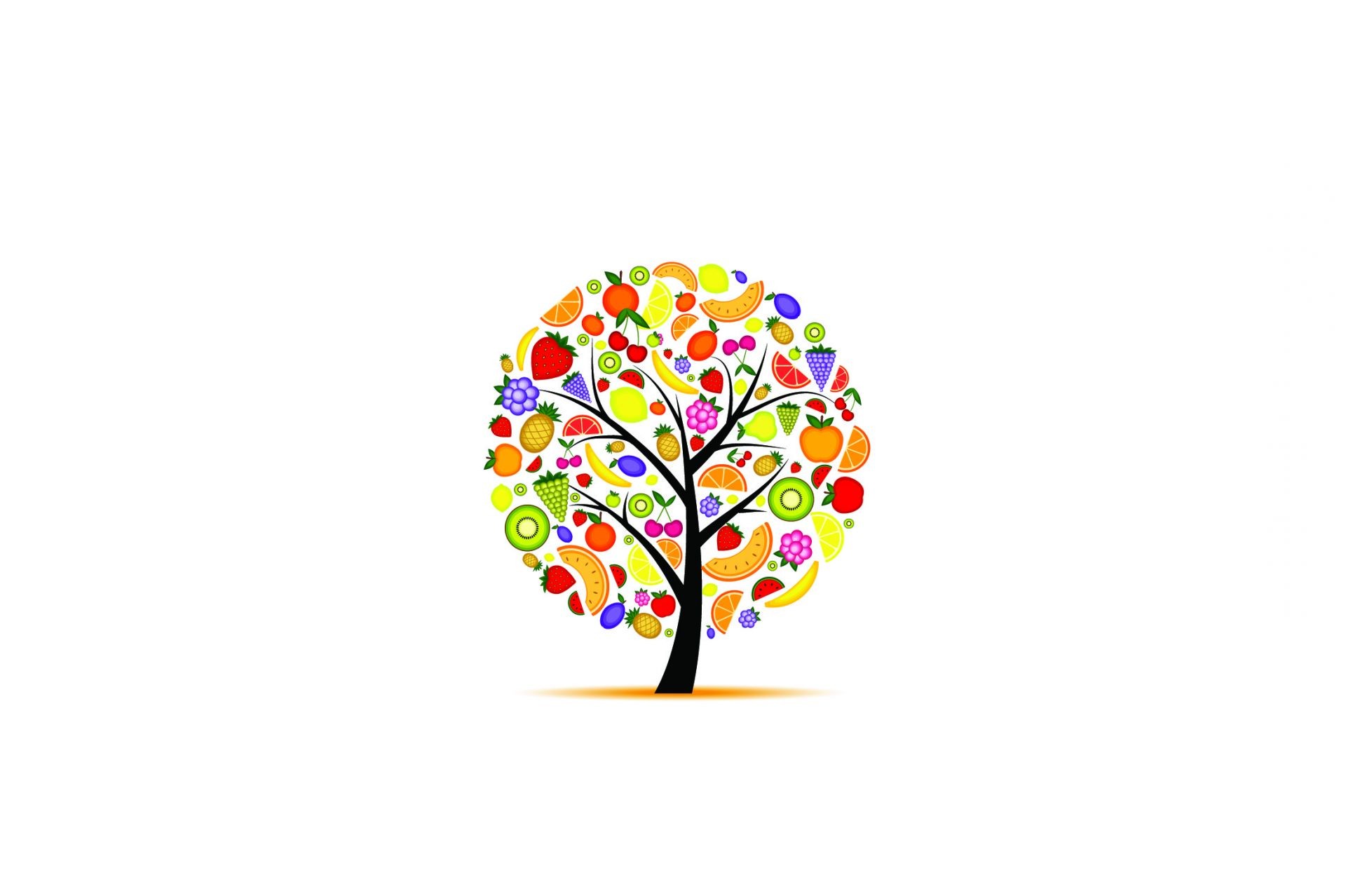 minimalism illustration art design desktop nature tree sketch leaf isolated symbol decoration
