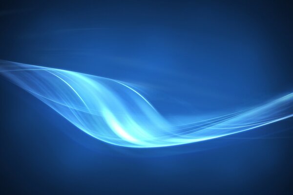 Immagine astratta di un raggio di luce blu