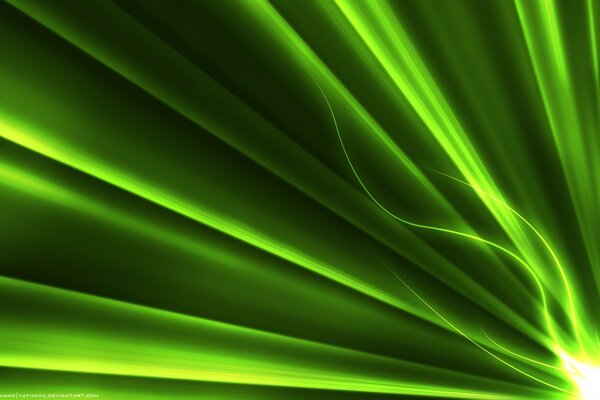 Abstract green lines