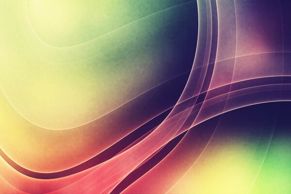 Calm rainbow geometric drawings