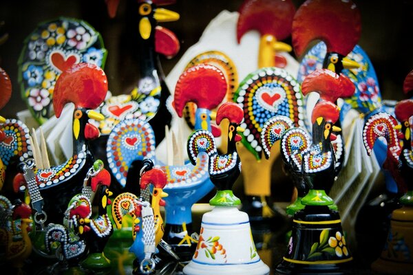 Festival of souvenirs in bright colors
