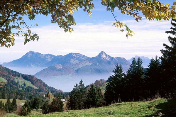 Paisaje de montaña Alpina