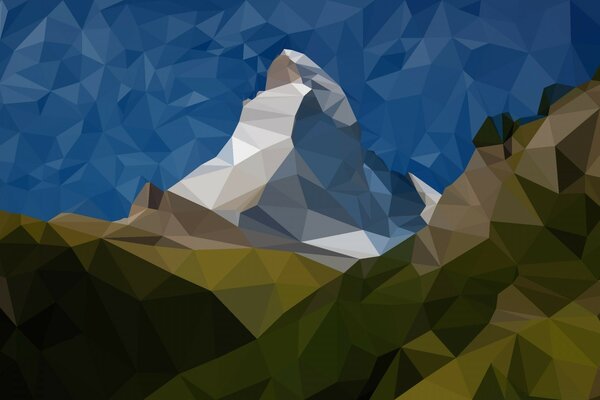 Beautiful landscape in graphic style