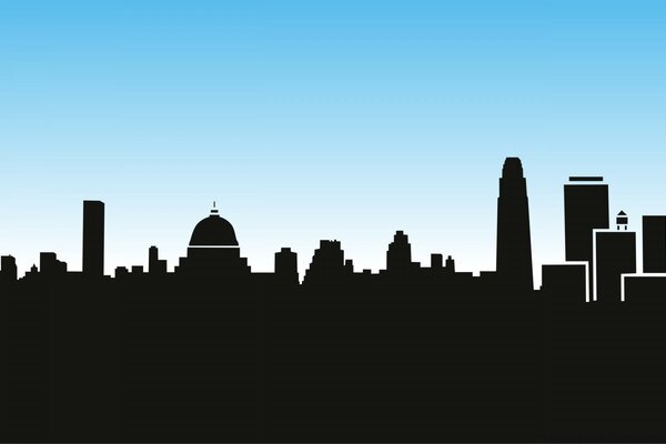 Stadt Skyline Silhouette Cartoon